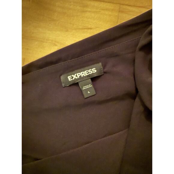 Express Black Ruched One Shoulder Top Large - Picture 3 of 3